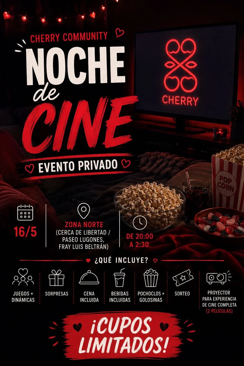 Noche de cine cherry