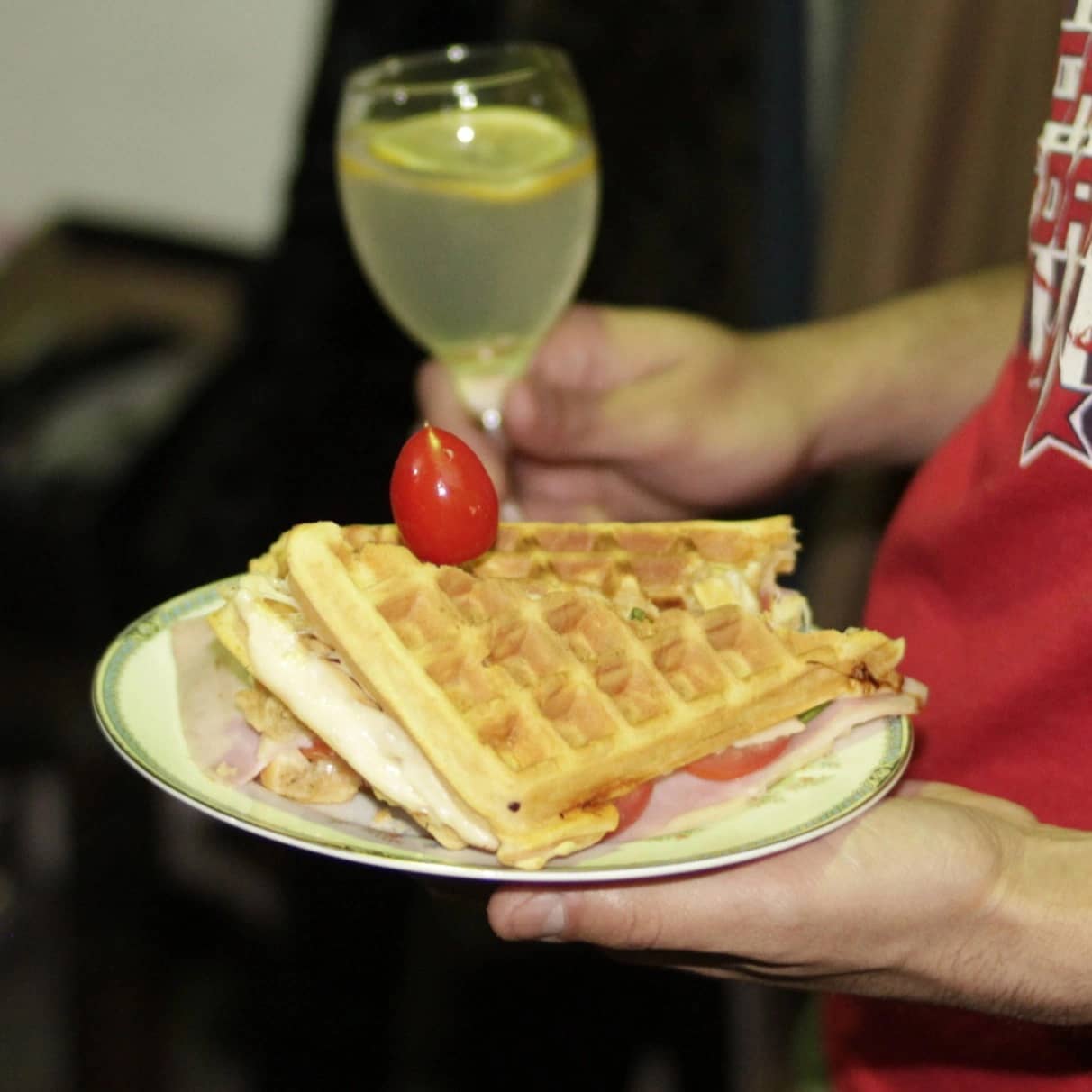 Waffle sandwich