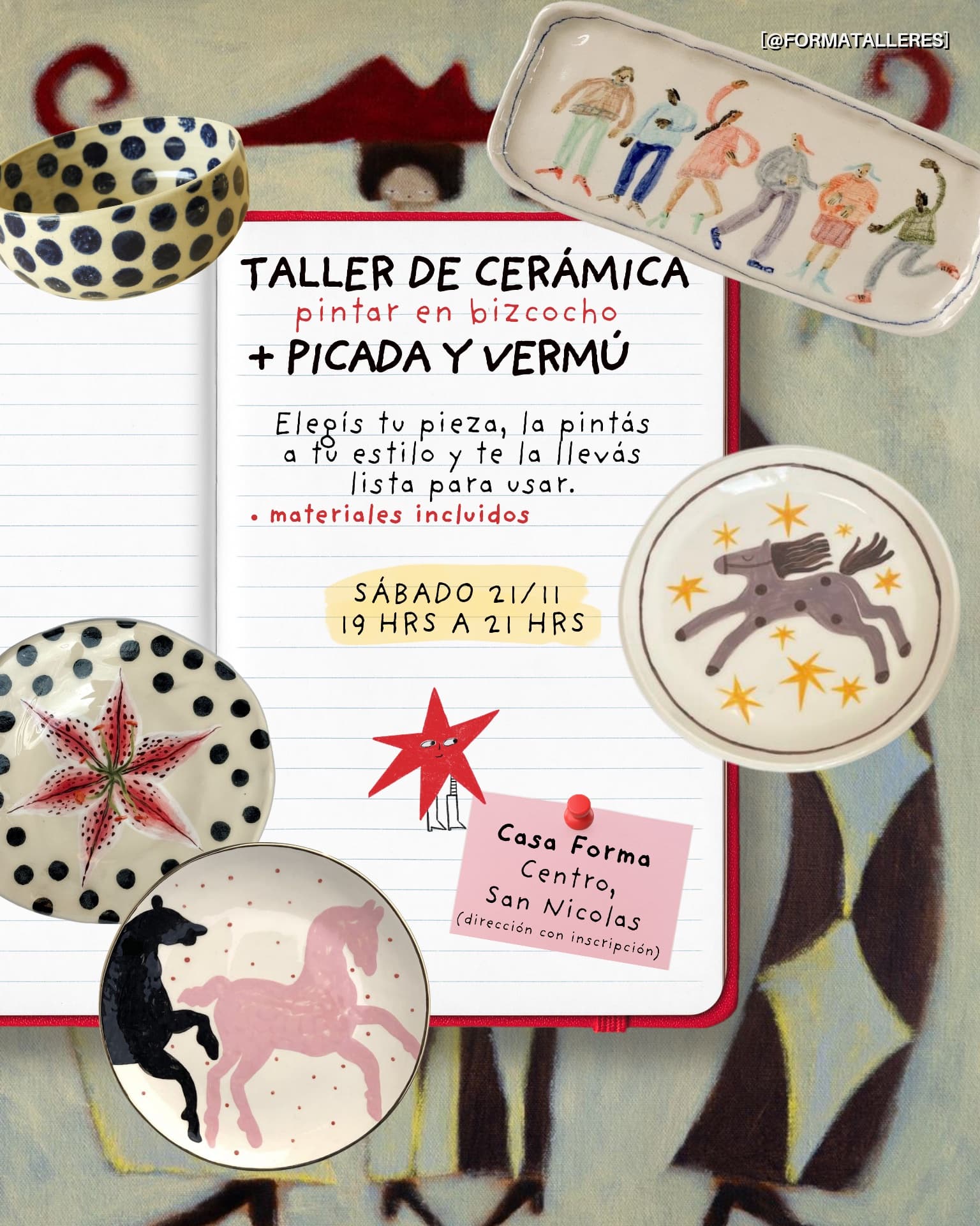 Taller de cerámica pintada 🌀