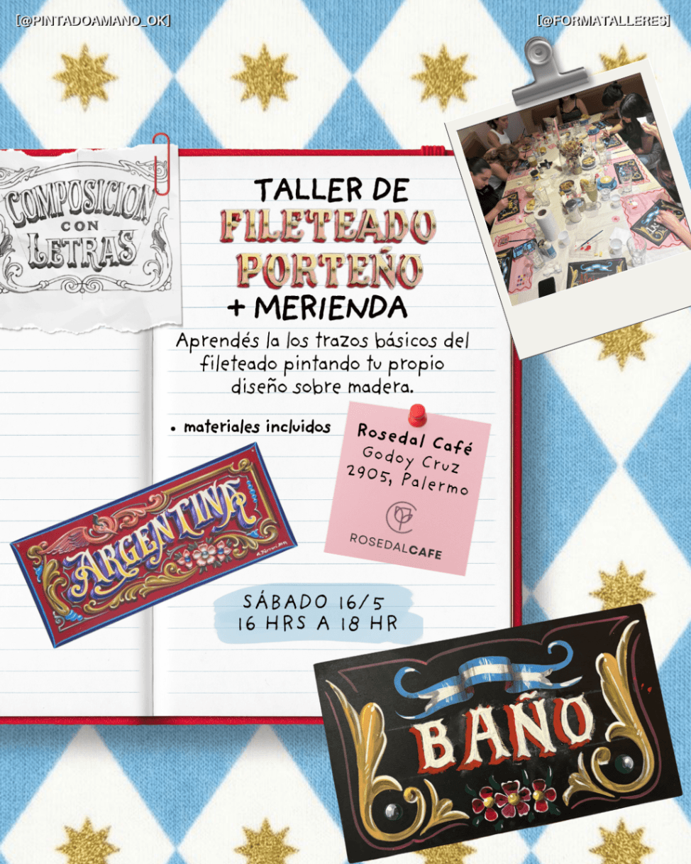 Taller de fileteado porteño 🌞