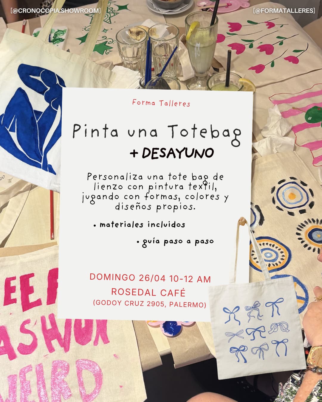 🍊 Taller de Totebag pintada